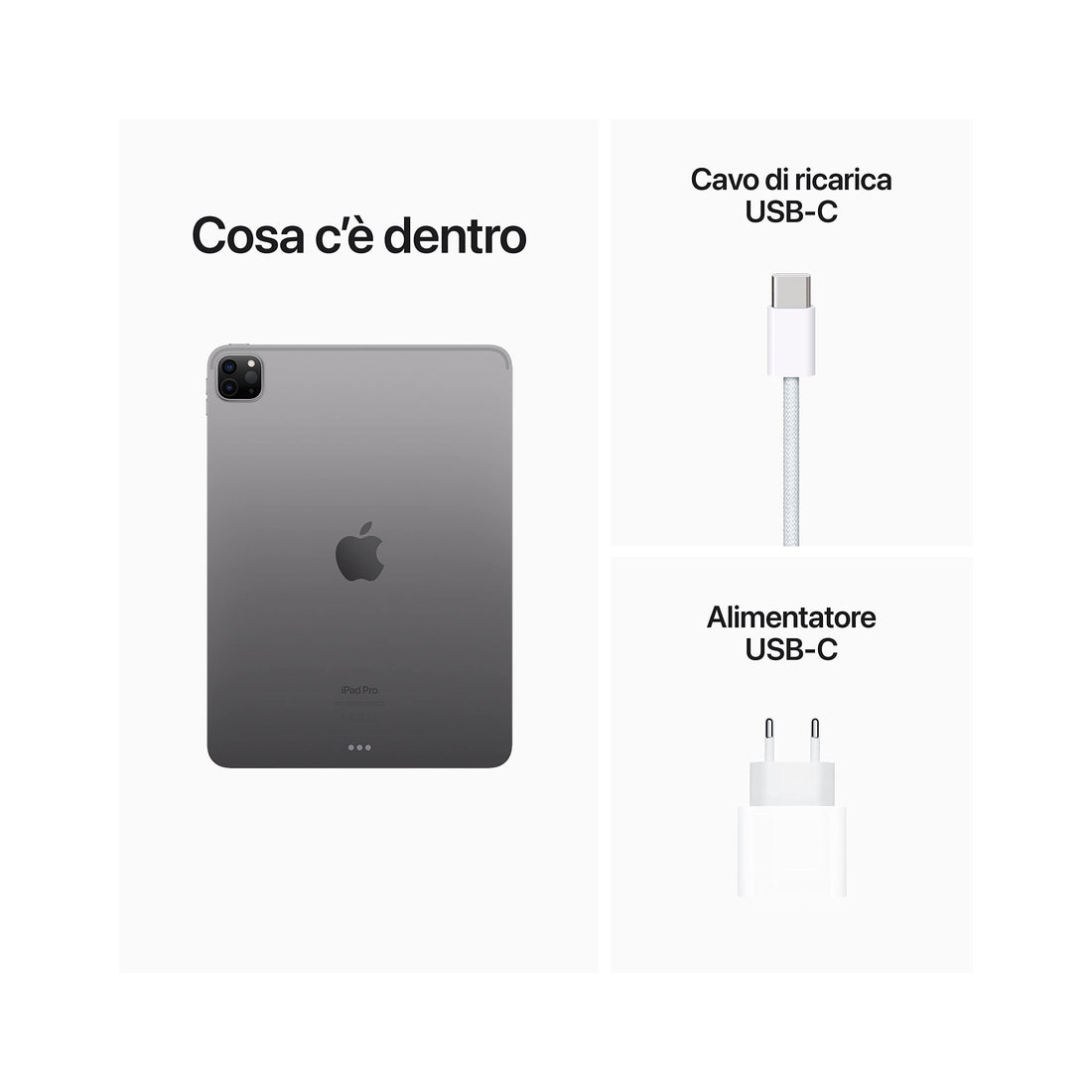 Apple 2021 iPad Pro (11&quot;, Wi-Fi, 2TB) - Grigio siderale (3ª generazione)-iStoreMilano