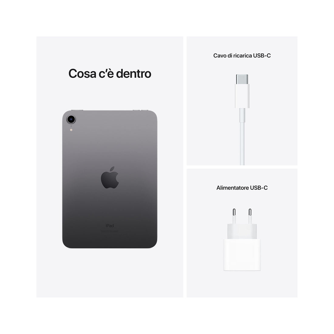 Apple 2021 iPad mini (8,3&quot;, Wi-Fi, 256GB) - Grigio siderale (6ª generazione)-iStoreMilano