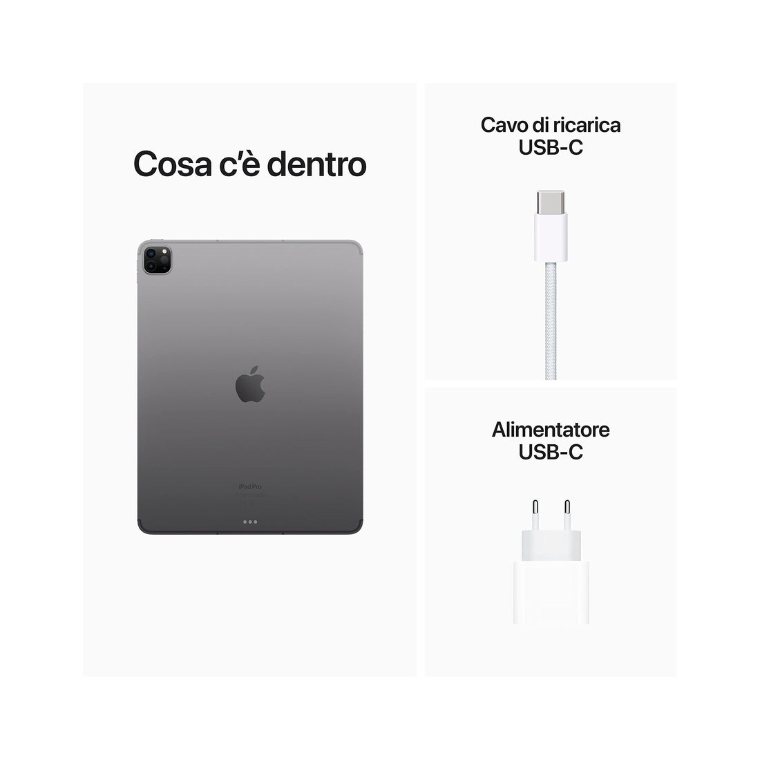 Apple 2022 iPad Pro 12,9&quot; (Wi-Fi + Cellular, 128GB) - Grigio siderale (6ª generazione)-iStoreMilano