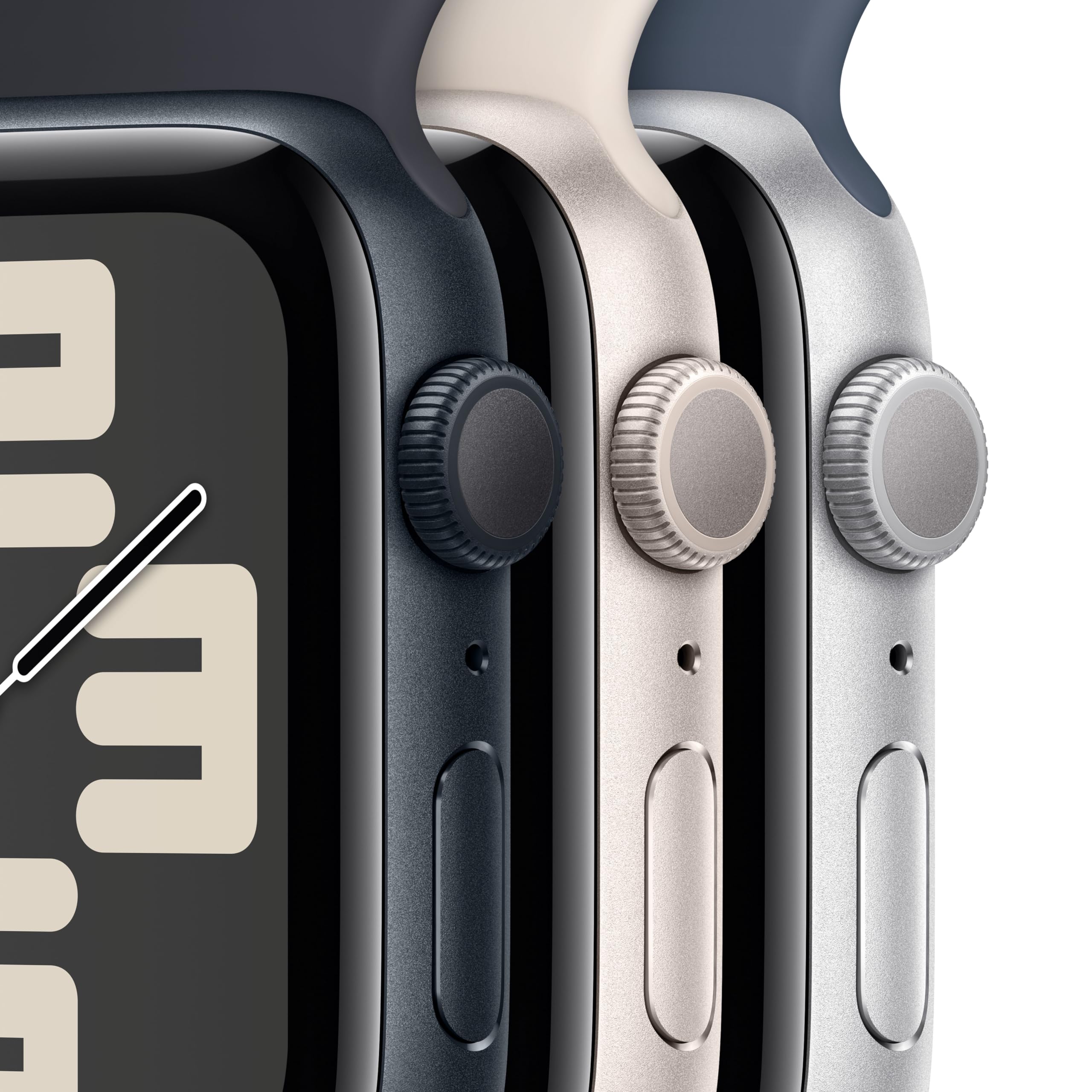 Apple Watch SE (2ª generazione, 2023) GPS 40 mm Smartwatch con cassa in alluminio color argento e Cinturino Sport blu tempesta - S/M. Fitness tracker, monitoraggio del sonno, Rilevamento incidenti-iStoreMilano