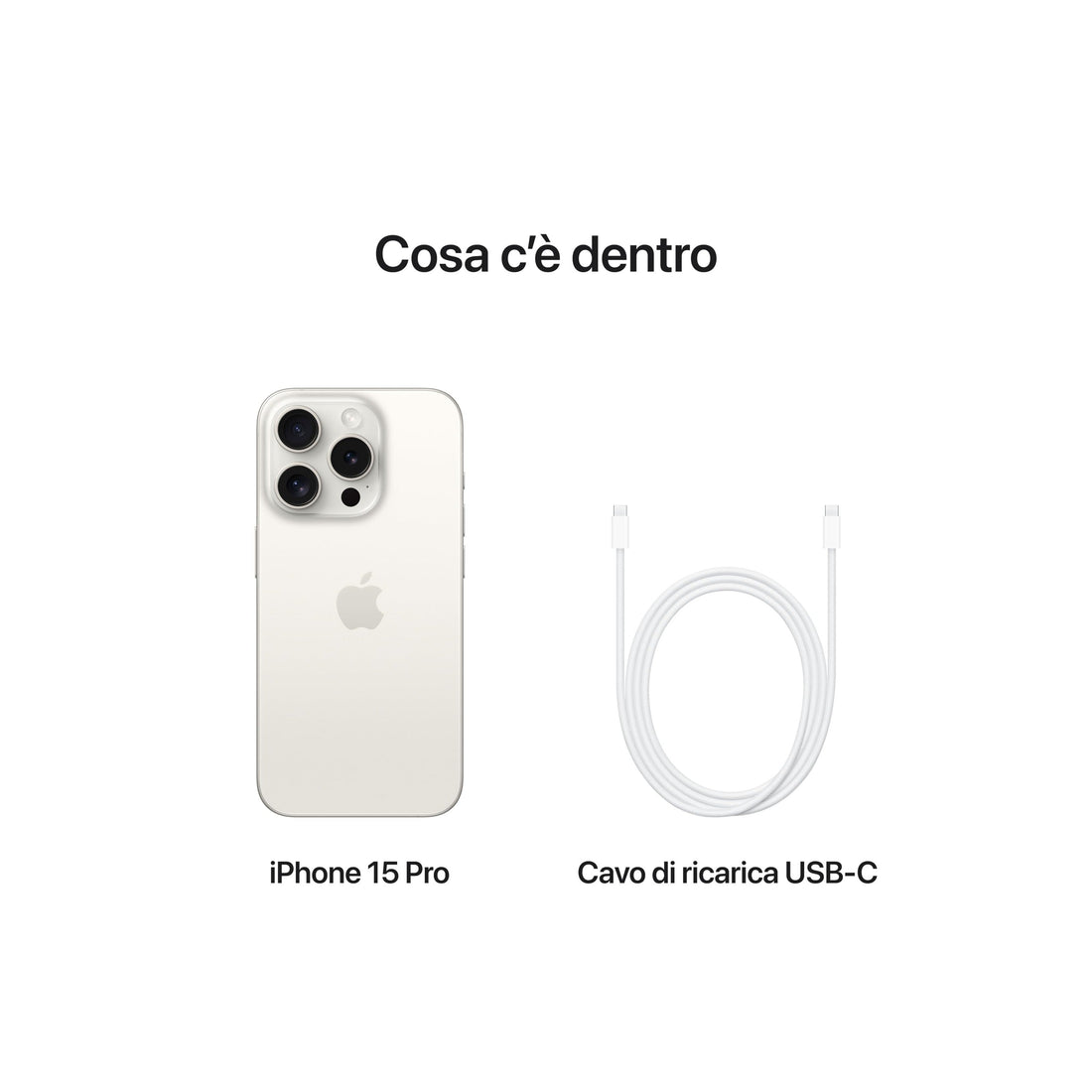 Apple iPhone 15 Pro (1 TB) - Titanio bianco-iStoreMilano