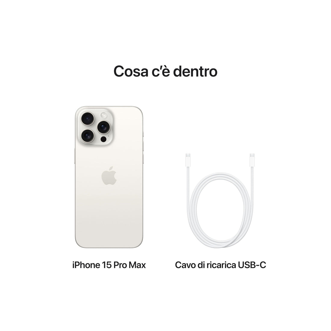Apple iPhone 15 Pro Max (1 TB) - Titanio bianco-iStoreMilano
