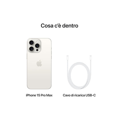 Apple iPhone 15 Pro Max (512 GB) - Titanio bianco-iStoreMilano