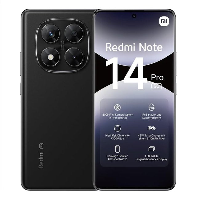 Redmi Note 14 Pro 5G 8/256-Midnight Black-iStoreMilano